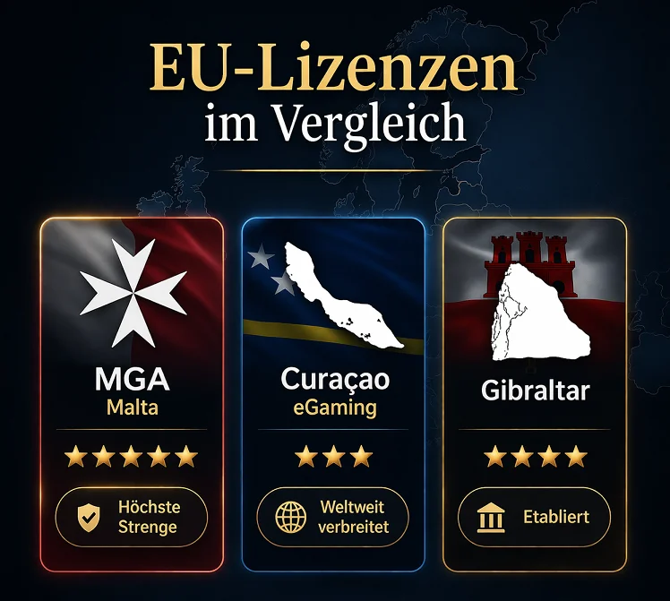 Vergleich EU-Lizenzbehörden
